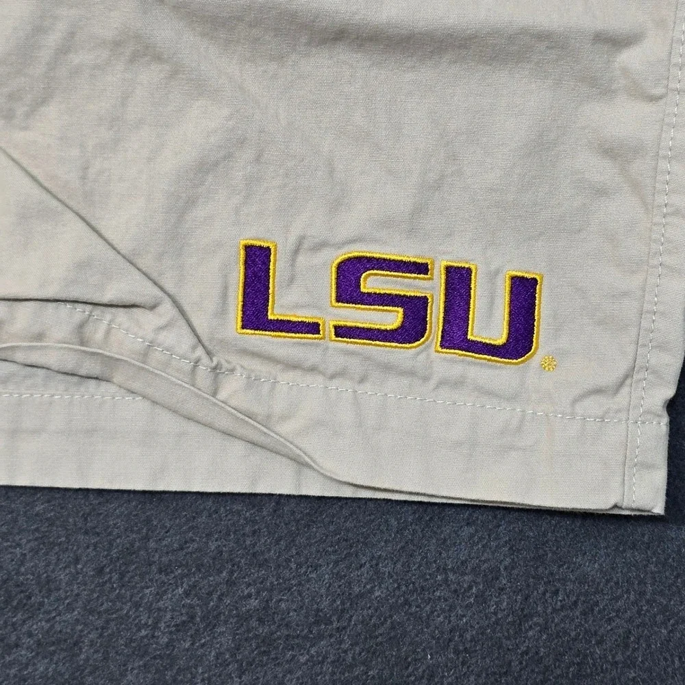 Columbia PFG Khaki Tan LSU‎ Tigers Fan Gear Embroidered Chino Shorts Mens 38